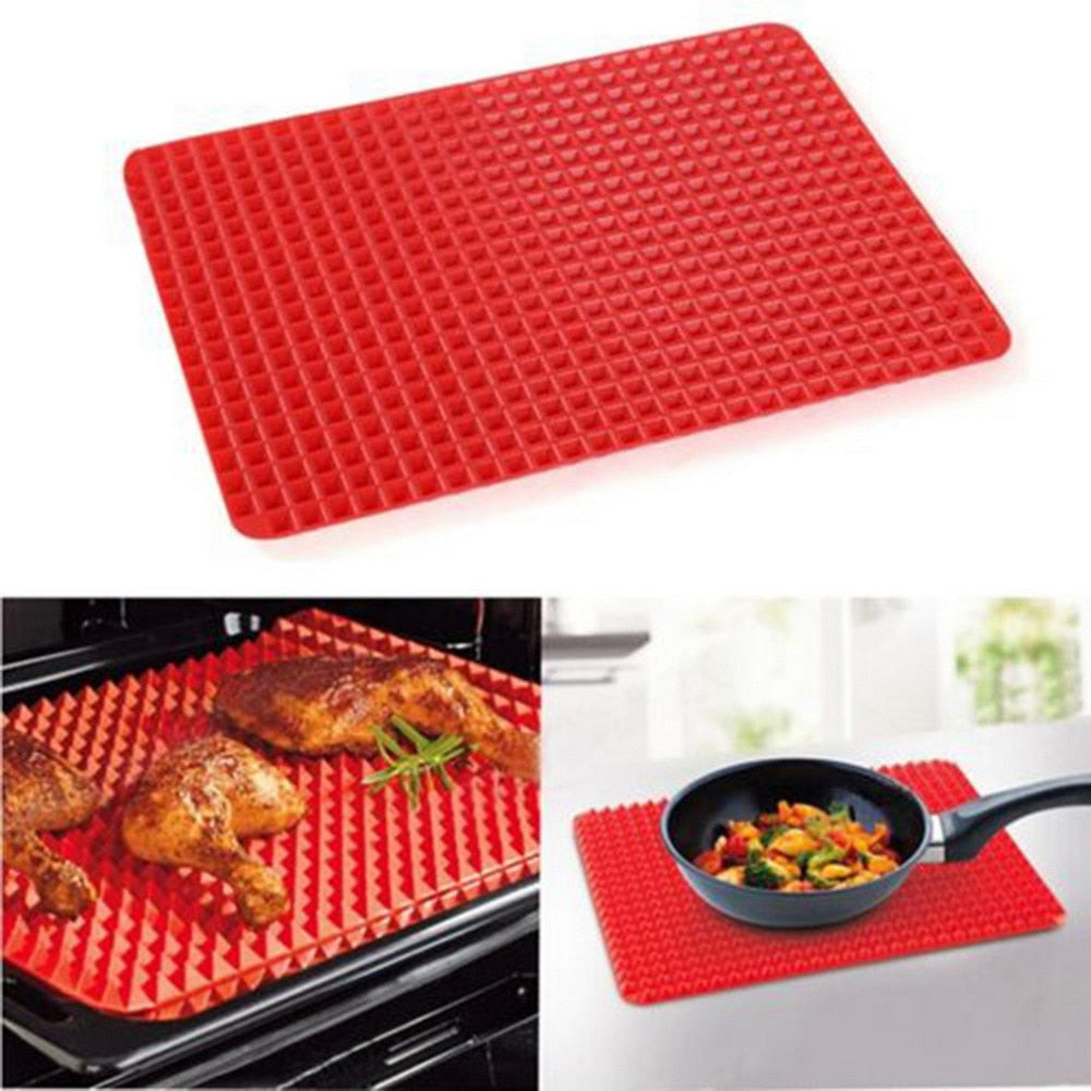 Home Use Red Pyramid Bakeware Pan Nonstick Silicone Baking Mats Pads Moulds Cooking Mat Oven Baking Tray Sheet Kitchen Tools