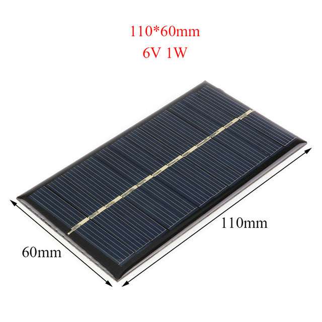 Solar Panel 5V 6V 12V Mini Solar System DIY For Battery Cell Phone Chargers Portable Solar Cell 0.15W 0.6W 1W 1.25W 1.5W