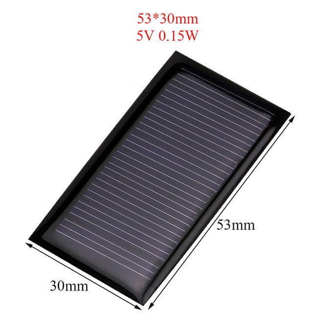 Solar Panel 5V 6V 12V Mini Solar System DIY For Battery Cell Phone Chargers Portable Solar Cell 0.15W 0.6W 1W 1.25W 1.5W