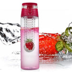 800 ML Portable fruit Infusing Infuser Water bottle Sports Lemon Juice Bottle Flip Lid for kitchen table Camping travel outdoor