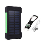 For XIAOMI Iphone 6 7 8 20000 mah Portable Solar Power Bank 20000mAh External Battery DUAL USB powerbank Charge Phone Charger