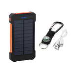 For XIAOMI Iphone 6 7 8 20000 mah Portable Solar Power Bank 20000mAh External Battery DUAL USB powerbank Charge Phone Charger
