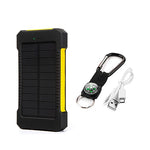For XIAOMI Iphone 6 7 8 20000 mah Portable Solar Power Bank 20000mAh External Battery DUAL USB powerbank Charge Phone Charger