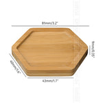 WITUSE Bamboo Round Square Bowls Plates for Succulents Pots Trays Base Stander Garden Decor Home Decoration Crafts 12 Types Sale