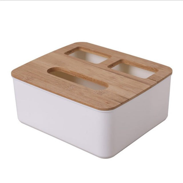 Solid Wood Napkin Holder Square Shape Wooden Plastic Tissue Box Case Home Kitchen Paper Holdler Storage Box Accessories