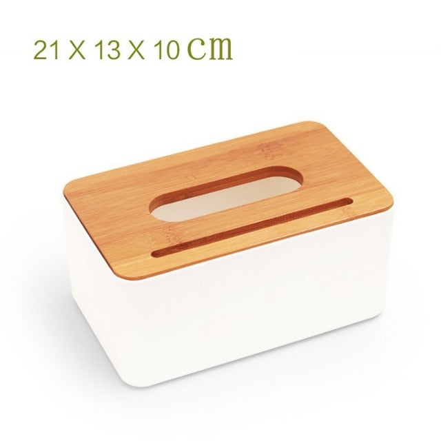 Solid Wood Napkin Holder Square Shape Wooden Plastic Tissue Box Case Home Kitchen Paper Holdler Storage Box Accessories