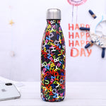 Stainless Steel Thermos Vacuum Flask Bottle 500ml Coffee Milk Cup Lovers Gradient Color Outdoor Travel Sport Hot Water Bottles