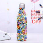 Stainless Steel Thermos Vacuum Flask Bottle 500ml Coffee Milk Cup Lovers Gradient Color Outdoor Travel Sport Hot Water Bottles
