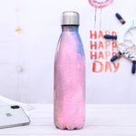 Stainless Steel Thermos Vacuum Flask Bottle 500ml Coffee Milk Cup Lovers Gradient Color Outdoor Travel Sport Hot Water Bottles