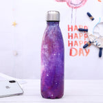 Stainless Steel Thermos Vacuum Flask Bottle 500ml Coffee Milk Cup Lovers Gradient Color Outdoor Travel Sport Hot Water Bottles
