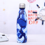 Stainless Steel Thermos Vacuum Flask Bottle 500ml Coffee Milk Cup Lovers Gradient Color Outdoor Travel Sport Hot Water Bottles