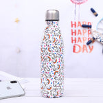 Stainless Steel Thermos Vacuum Flask Bottle 500ml Coffee Milk Cup Lovers Gradient Color Outdoor Travel Sport Hot Water Bottles
