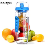 BAISPO 32oz 900ml BPA Free Fruit Infuser Juice Shaker Sports Lemon Water Bottle Tour hiking Portable Climbing Camp Bottles