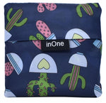 INONE 2019 Women Foldable Eco Shopping Bag Tote Pouch Portable Reusable Grocery Storage Bag Cactus Flamingo Dots Free Shipping