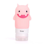 New Portable Cartoon Bear Penguin Animal Silicone Travel Case Organizer Shampoo Shower Gel Lotion Storage Refillable Bottle