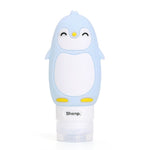 New Portable Cartoon Bear Penguin Animal Silicone Travel Case Organizer Shampoo Shower Gel Lotion Storage Refillable Bottle