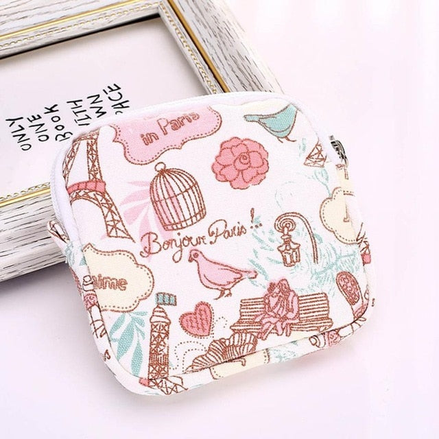 Sanitary Bag Napkin Towel Storage Bag Sanitary Pad Credit Card  Organizer Holder Bag Pouch Household Organization