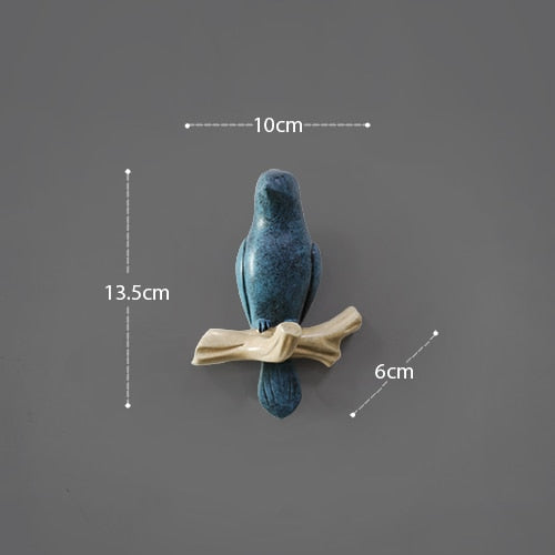 Wall Decorations Home Accessories Living Room Hanger Resin Bird key Bedroom kitchen Coat Clothes Towel Hooks Hat Handbag Holder