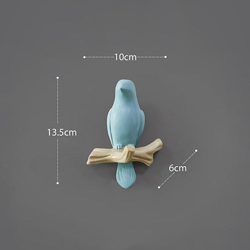 Wall Decorations Home Accessories Living Room Hanger Resin Bird key Bedroom kitchen Coat Clothes Towel Hooks Hat Handbag Holder