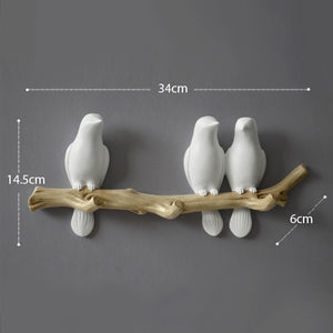 Wall Decorations Home Accessories Living Room Hanger Resin Bird key Bedroom kitchen Coat Clothes Towel Hooks Hat Handbag Holder