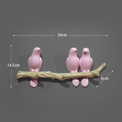 Wall Decorations Home Accessories Living Room Hanger Resin Bird key Bedroom kitchen Coat Clothes Towel Hooks Hat Handbag Holder