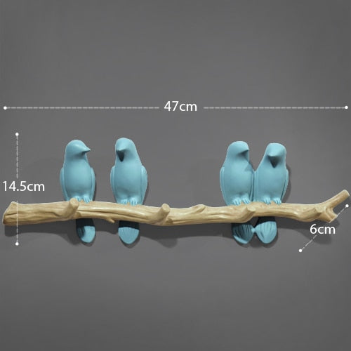 Wall Decorations Home Accessories Living Room Hanger Resin Bird key Bedroom kitchen Coat Clothes Towel Hooks Hat Handbag Holder