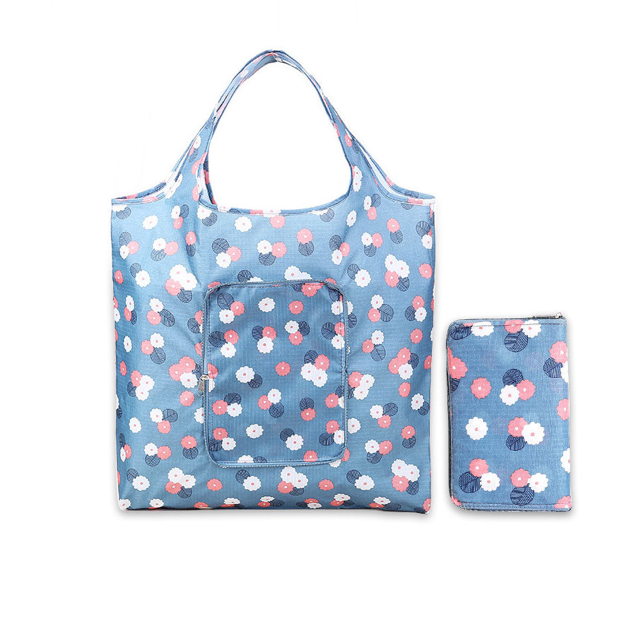 2019 New Flower Foldable Shopping Bags Reusable Folding Grocery Nylon eco tote Bag