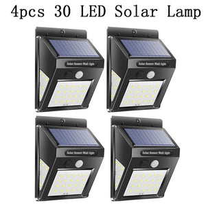 30/40 LED Solar Power Lamp PIR Motion Sensor 1/2/4pcs Solar Wall Light Outdoor Waterproof Energy Saving Garden Security Lamp