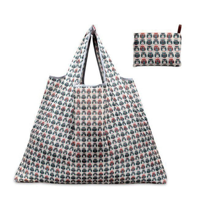 Reusable Foldable Shopping Bag Eco Floral Tote Handbag  Convenient Storage Bags Large Capacity Portable Shoulder Bags